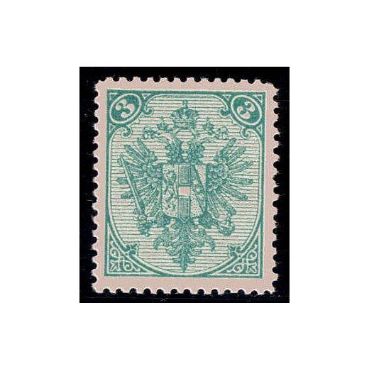 1895, Buchdruck, 3 Kr. grün, LZ 12? (Mi. 3IIB / ANK 4II)