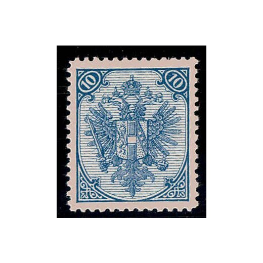 1895, Buchdruck, 10 Kr. blau, LZ 12? (Mi. 5II/IB / ANK 6II)