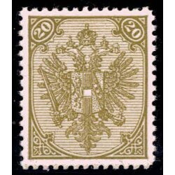 1895, Buchdruck, 20 Kr. oliv, LZ 12? (Mi. 8IIB / ANK 8II)