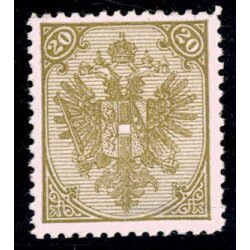 1895, Buchdruck, 20 Kr. oliv, WZ, LZ 12? (Mi. 8IIB / ANK...