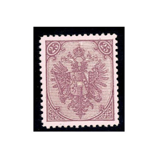 1895, Buchdruck, 25 Kr. violett, LZ 12? (Mi. 7IIB / ANK 9II)