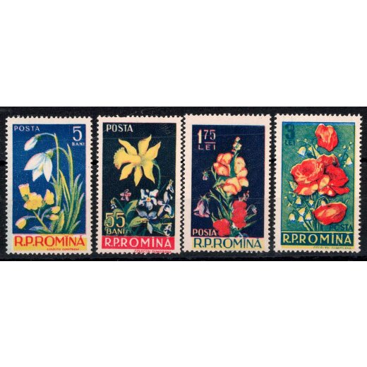1956, Flora, vier Werte (Mi. 1589-92)