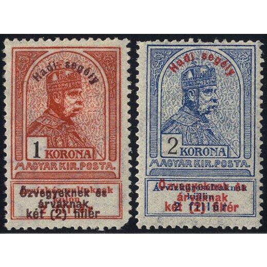 1914, Serie 17 Werte, leichte Mängel, Mi. 145-161 / 140,-