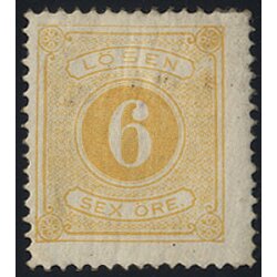 1874, 6 &Ouml; gelb, Mi. P 4A / 100,- Unif. 4B Facit L4