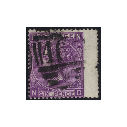 1867, 6 P violett, Mi. 30 SG 109 / 90,- Unif. 34A