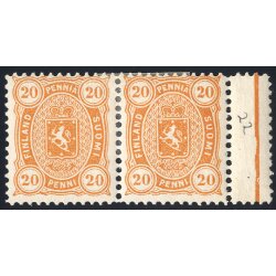 1885, 20 P orangegel, Mi. 22 / 50,- Unif. 23
