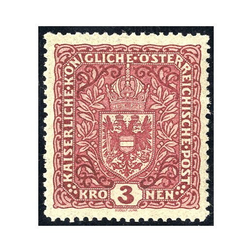 1916, Wappen, 3 Kr. im Breitformat (ANK 201B / 225,-)