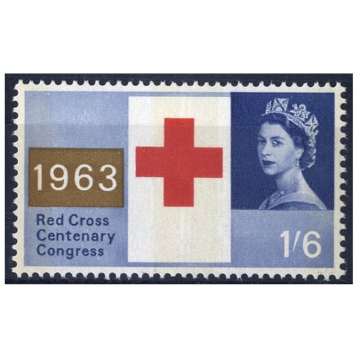 1963, Rotes Kreuz, 3 Werte mit Phosforstreifen, postfrisch (Mi. 362-64y / 80,-)