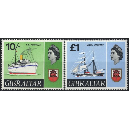 1967, Schiffe, Serie 15 Werte, Mi. 188-201+224 / 53,50,- Unif. 184-197+223A