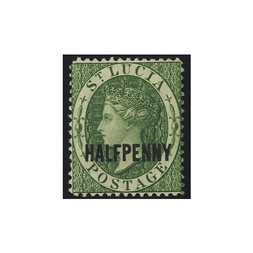 1881, halfpenni, grün, Mi. 11 SG 23 / 35,-