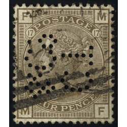 1880/81, 4 P., Perfin (U. 64-SG 160 / 65,-)