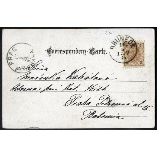 1897, "BRUNECK 16.6.97" Einkreisstempel auf "Gruß aus Heiligenblut" Karte mit ANK 51