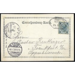 1903, "TRAFOI 1 14.9.03" Schraffenstempel auf...