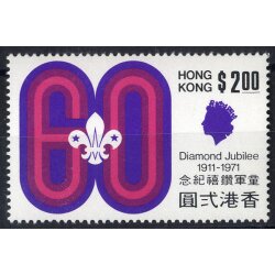1971, 60 Jahre Pfadfinder in Hongkong, Serie 3 Werte, Mi....