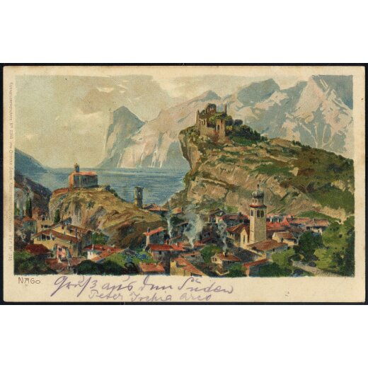 1900 ca., "Zeno Diemer", Lot zwei AK, beide gebraucht, Schloss Runkelstein und Nago