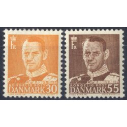 1948-53, Frederik IX, Serie 23 Werte, Mi. 302-318+333-338