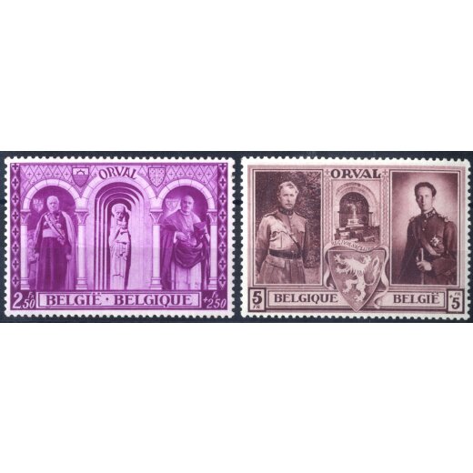 1939, Orval III, Serie ohne 1 und 1,75 Fr, Mi. 514,516,518,519