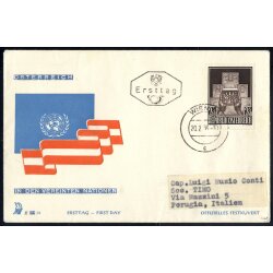 1956, UNO, 2,40 Sch. auf Ersttagsbrief (ANK 1034)