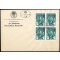 1950, Tag der Briefmarke, 60 + 15 Gr., Viererblock auf Blanko - FDC (ANK 974)