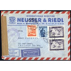 1948, Luftpostbrief von Wien am 11.3. nach Chicago (USA),...