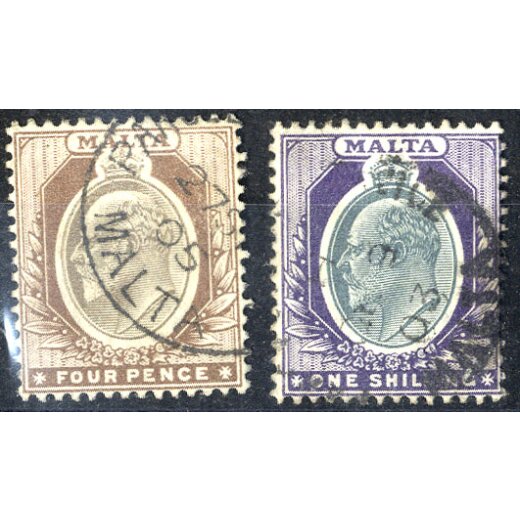 1903, Edward VII, komplette Serie 7 Werte, Mi. 17-23
