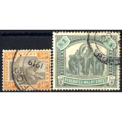 1904/10, Tiger, Kleinsatz 1 C. bis 1 $, 9 Werte, Mi. 27-35