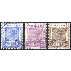 1890/97, Viktoria, 2 1/2 P., 5 P. und 10 P. mit...