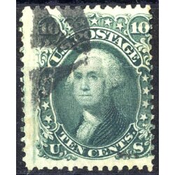 1861/67, George Washington, 10 C. grün, Mi. 20 II xd