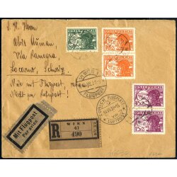 1931, eingeschriebener Luftpostbrief von Wien am 14.7....