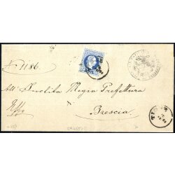 1867, "Tione" am 23.2.1883 auf 10 Kreuzer Franz...