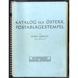 Katalog der &Ouml;sterr. Postablagestempel von Georg...