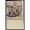 1850, 30 Cent. bruno, carta a macchina, ampio bordo di foglio in basso (Sass. 21)
