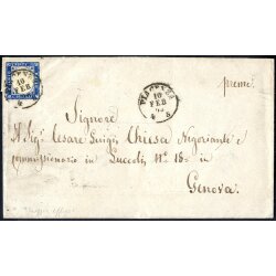 1863, "Doppia effigie", 15 Cent. tipo Sardegna...