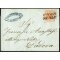 1850, 15 Cent. rosa. secondo tipo su lettera da Rovigo (Sass. 5 - ANK 3HII)