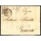 1850, 30 Cent. bruno scuro, secondo tipo, su lettera da Verona (Sass. 8 - ANK 4HIII)