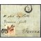 1850, 15 Cent. rosso, terzo tipo, bordo di foglio a destra, su lettera da Cittadella (Sass. 6 - ANK 3HIII)