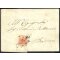 1854, 15 Cent. rosso, terzo tipo, bordo di foglio a sinistra su lettera da Cittadella (Sass. 20 - ANK 3MIII)