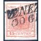 1850, "Pieghe di carta", 15 Cent. primo tipo (Sass. 3)