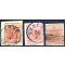 1854, &quot;Pieghe di carta&quot;, 15 Cent. rosso, tre esemplari con varie tipologie di pieghe da arricciamento, splendidi (Sass. 6)