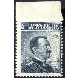 1911, 15 Cent. grigio nero, terzo tipo, con...