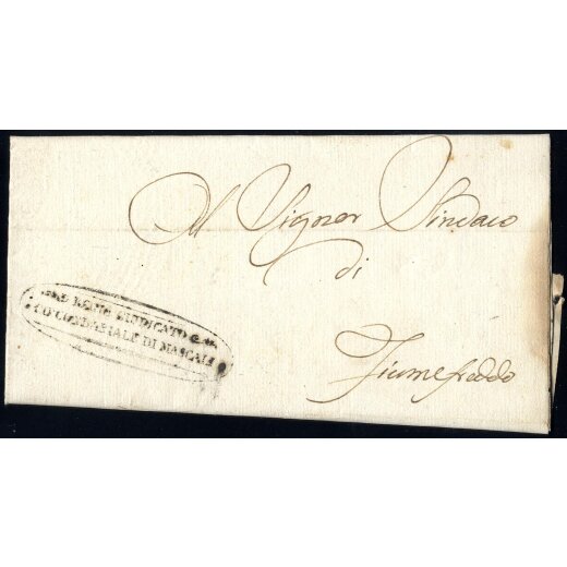 1836, Lettera in franchigia da Mascali 21.9.1836 per Fiumefreddo