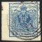 1854, 45 Cent. azzurro, carta a macchina, bordo di foglio a sinistra (S. 22)