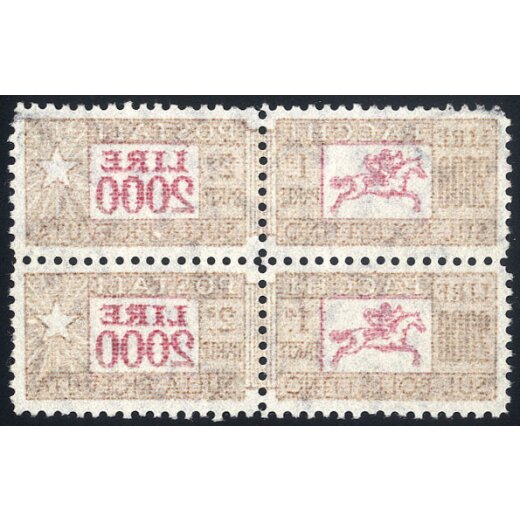 1955/79, 2000 Lire, coppia con decalco, usata (S. 103)