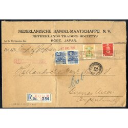 1938, eingeschriebener Schiffsbrief von Kobe am 12.1....