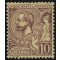 1891, F&uuml;rst Albert I 10 c braunrot, Mi. 14 / 100,- Unif. 14