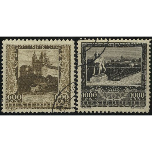 1923, Landeshauptstädte, 9 Werte (U. 304-12 - ANK 433-41 / 110,-)