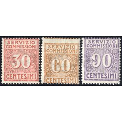1913, Servizio Commissioni, 3 val. (Sass. 1-3)