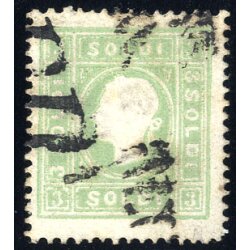 1859, 3 Soldi verde, II&deg; tipo (S. 35 / 185,-)