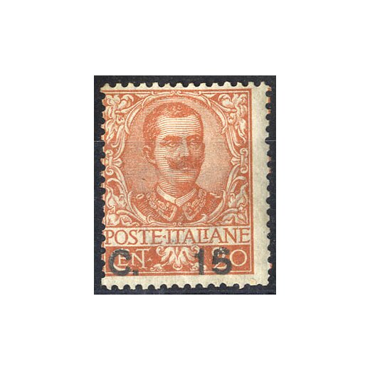 1905, Floreale 15 c. su 20 c. arancio, Sass.79 Mi. 86