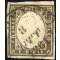 1855/63, 10 Cent. grigio olivastro scuro, usato, firmato Cardillo, Sassone 14 Ca / 200,-